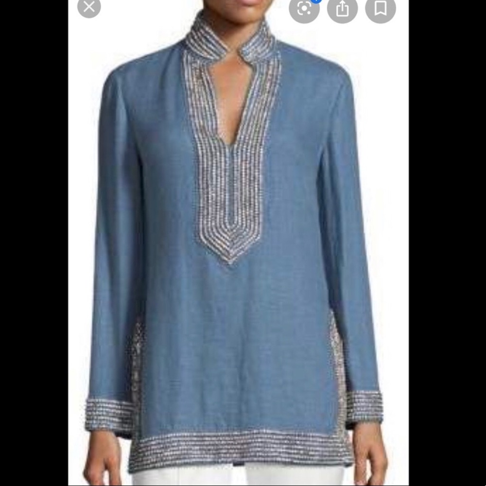 NEW Tory Burch Crystal Embellished Tunic
